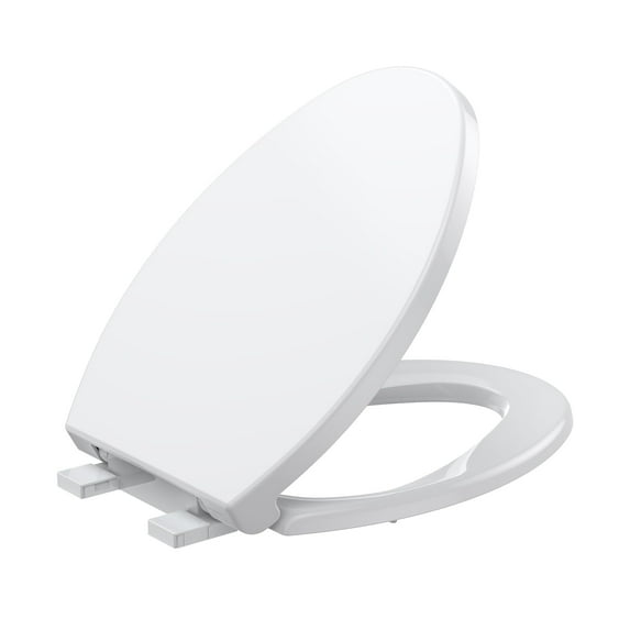 Kselythan Toilet Seat, Elongated Toilet Seat, Soft Close Toilet Seat with Quick-Attach Hardware & Full Flat with Grip, Training Toilet Seat with Child Toddler Seat