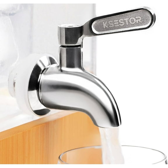 Ksestor Stainless Steel Beverage Dispenser Spigot, 1-Pack Replacement Drink Spout Fits 16mm Diameter Holes