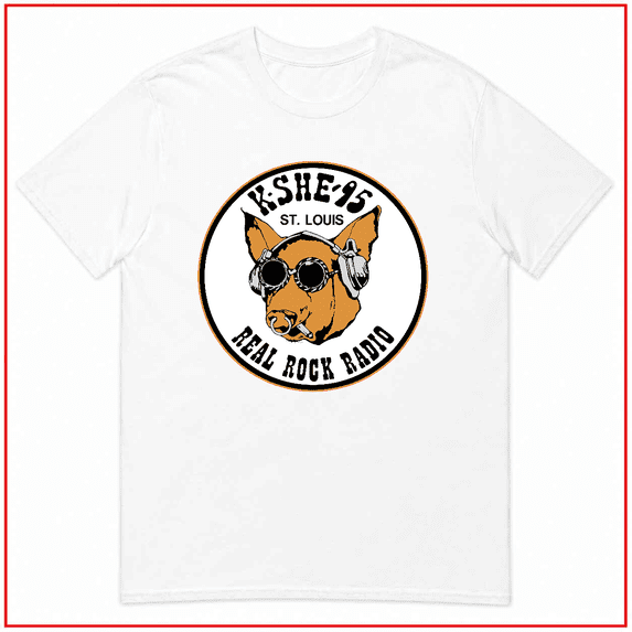 Kshe 95 Real Rock Radio St Louis Sweetmeat Pig Mascot Unisex T-Shirt V11857 Size S-5XL