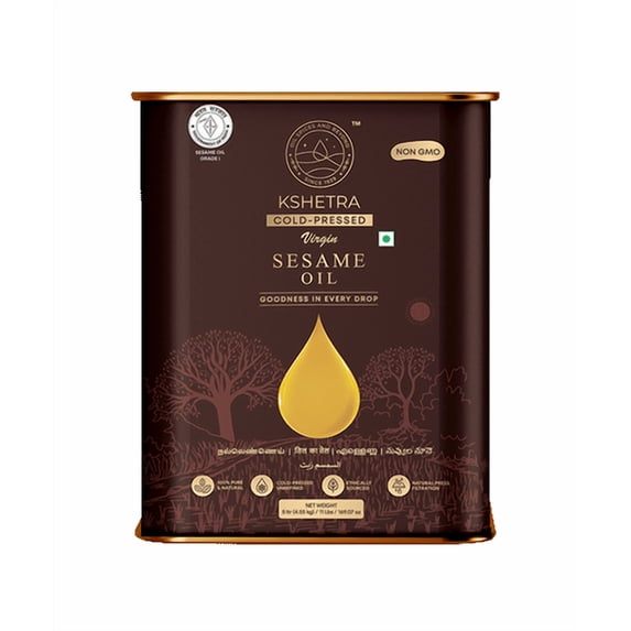 Kshetra Cold Pressed Sesame Oil, Virgin Unrefined Cooking Oil, 1 Ltr