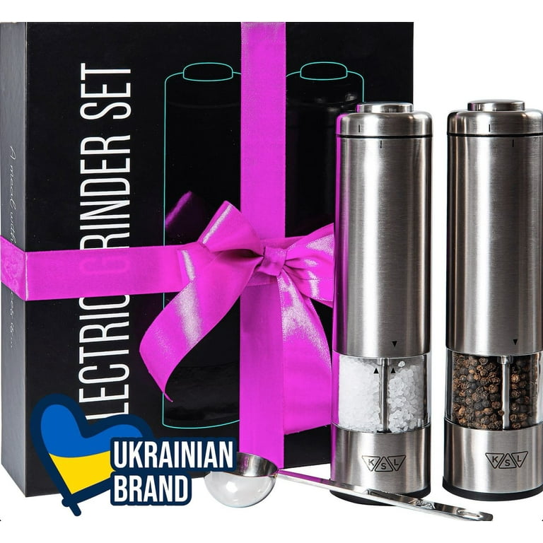 Electric Salt And Pepper Grinder Set Battery Operated - Temu