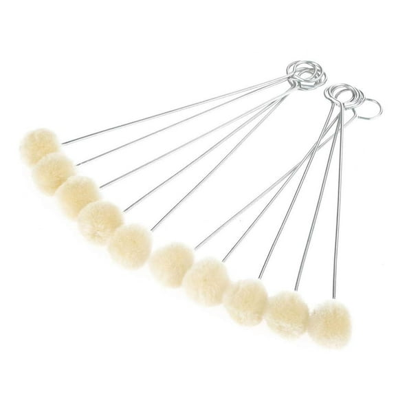 Ksopiavobs 10pcs Wool Daubers Ball Brush Leather Dye Leather Tool Leather Crafting Tools for Leather Dyes for DIY Crafts Projects