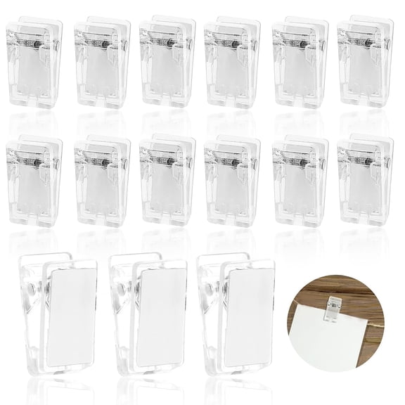 Ksopiavobs 15 Pieces Self Adhesive Clips, Wall Clips for Hanging Clear Adhesive Clips Hanging Clips Sticky Photo Clips Tapestry Clips for Home Office Poster Photo Paper Flag Hanger Decorations (15)