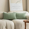 thumbnail image 1 of Ksopiavobs 2 Packs Lumbar Decorative Throw Pillow Covers 12x20 Inch for Living Room Couch Bed Sofa, Soft Striped Corduroy Rectangle Cushion Case 30x50 cm, Farmhouse Boho Home Decor, Sage Green, 1 of 6