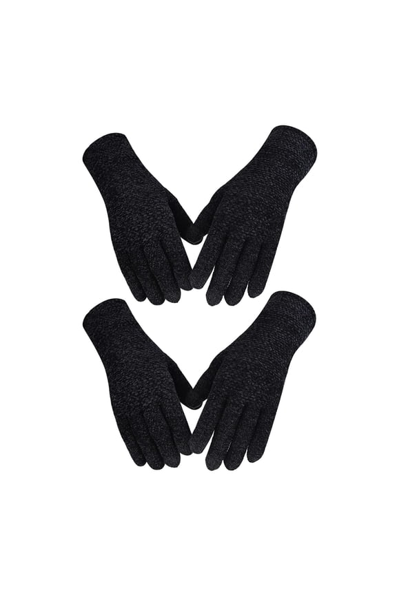 2 Pairs Women's Winter Gloves Touchscreen Texting Warm Gloves - Elastic Cuff - Chenille Knit Glove for Women
