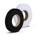 thumbnail image 1 of Ksopiavobs 2 Rolls 140 Yards Hem Tape, Iron-On Hemming Tape, No Sew Fabric Fusing Tape Fusible Web Tapes for Pants Jeans Trouser Skirt Fabric Clothes (Black 0.4inch, White 0.6inch in Width), 1 of 6