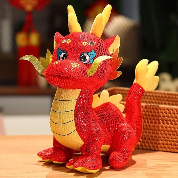 Ksopiavobs 2024 Lunar New Year Decorations Dragon Plush Toys Chinese Dragon Stuffed Animal Decor Year of The Dragon Gifts, Chinese New Year Dragon New Year Gifts for Kids 2024 New Years Decor
