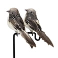 thumbnail image 1 of Ksopiavobs 2pcs Gray Artificial Feathered Birds 6inch Clip on Sparrow Bird Ornaments for Christmas Tree Decoration Wreath Craft Garden Home Decor Party Accessories, 1 of 6