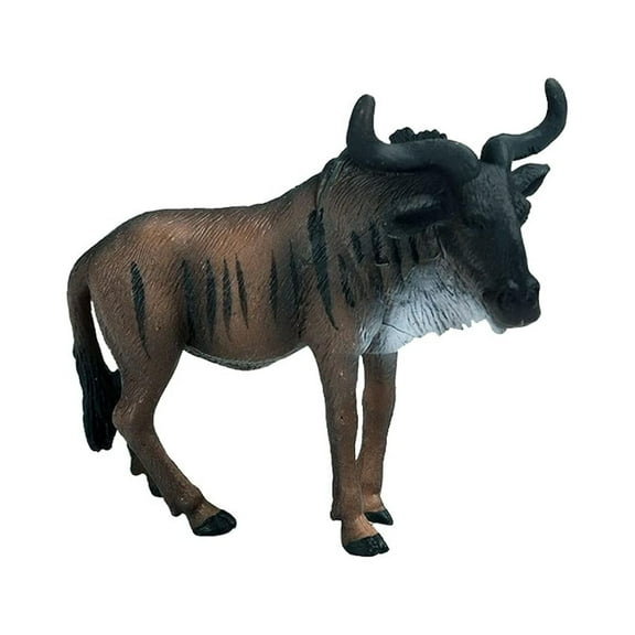 Ksopiavobs Animal Figures Realistic Plastic Small African Wildebeest Animal Action Model Science Project, Learning Educational Toys, Birthday Gift, Cake Topper for Kids Toddlers