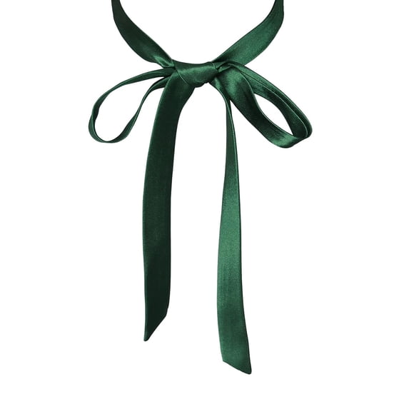 Ksopiavobs Bow Tie for Women, Satin Ribbon Girls Self-tie Bowtie for Uniform, School, Wedding, Cosplay, T-shirt Accessory