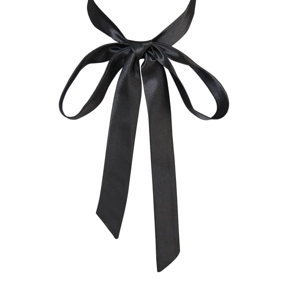 Ksopiavobs Bow Tie for Women, Satin Ribbon Girls Self-tie Bowtie for Uniform, School, Wedding, Cosplay, T-shirt Accessory