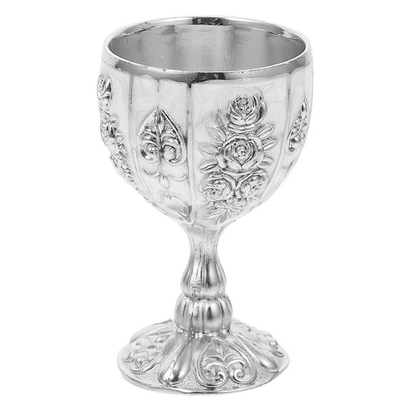 Ksopiavobs Chalice Goblet Cups Vintage Golden Chalice of King Arthur Medieval Gothic Goblet Sculpture Metal Liqueur Goblet For Home Bar Wedding