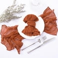 thumbnail image 1 of Ksopiavobs Cheesecloth Napkins Bulk 21"x21" Set of 6 Cotton Dinner Napkins Rustic Linen Table Napkins for Wedding Party Baby Shower Terracotta, 1 of 5