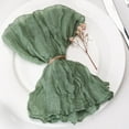 thumbnail image 1 of Ksopiavobs Cheesecloth Napkins Set of 6, 20 x 20 Inch Gauze Dinner Cloth Napkins, Handmade Square Rustic Table Napkins for Parties Weddings Event Family Dinner Boho Boho Decoration, Sage Green, 1 of 7