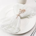 thumbnail image 1 of Ksopiavobs Cheesecloth Napkins Set of 6, 20 x 20 Inch Gauze Dinner Cloth Napkins, Handmade Square Rustic Table Napkins for Parties Weddings Event Family Dinner Boho Boho Decoration, White, 1 of 7