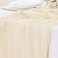 thumbnail image 1 of Ksopiavobs Cheesecloth Table Runner 10ft Gauze Boho Rustic Beige Cheese Cloth Table Runner for Wedding Bridal Shower Fall Thanksgiving Christmas Decoration, 1 of 5