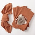thumbnail image 1 of Ksopiavobs Cotton Linen Napkins Bulk 17"x17" Stonewashed Cloth Dinner Napkins Rustic Thick Table Napkins for Fall Thanksgiving Christmas Party Wedding Decoration (Set of 4, Terracotta), 1 of 5