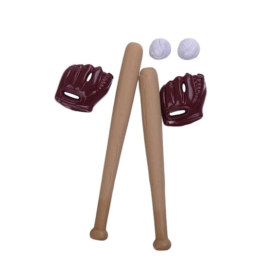 Ksopiavobs Dollhouse Accessories Miniatures Sports Baseball Bat, Glove and Ball Set for Mini Dollhouse Kitchen Fairy Garden Cake Topper Landscape Craft Project Decoration (Baseball bat)