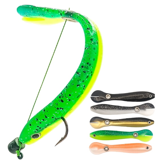 Ksopiavobs Fishing Lures Soft Bionic Lures for Bass Fishing Slow Sinking Swimming Baits Freshwater 3.9''/0.2oz (Pack of 5)