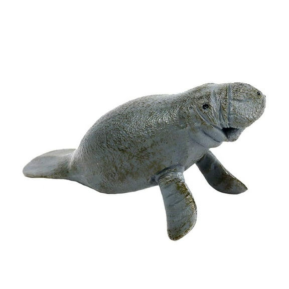 Ksopiavobs Little Manatee Figures - Realistic Animal Figures Pretend Play Toy - Learning Educational Toy Christmas Birthday Gift Cake Topper Teacher Rewards for Kids Children