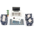 thumbnail image 1 of Ksopiavobs Miniature Dollhouse Furniture 1 12 Scale - Wooden Dollhouse Furniture Set for Dollhouse Living Room - Doll House Furniture Incl Sofa, TV Cabinet, Coffee Table and Other Accessories (Blue), 1 of 6