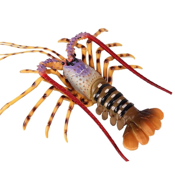 Ksopiavobs Realistic Animal Figures Australian Lobster Sea Animal Toy, Science Project, Cake Topper, Early Educational Toys Birthday for Toddlers Kids Age 3 4 5(Colorful)