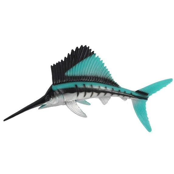 Ksopiavobs Realistic Animal Figures Sailfish Sea Animal Toy, Science Project, Cake Topper, Early Educational Toys Birthday for Toddlers Kids Age 3 4 5