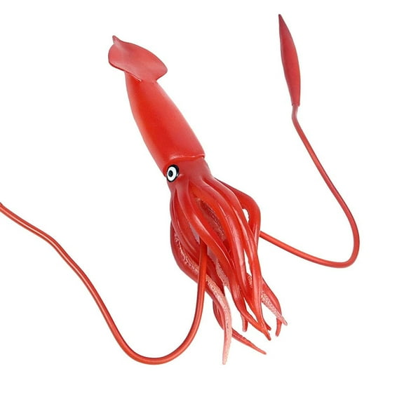 Ksopiavobs Realistic Animal Figures Squid Sea Animal Toy, Science Project, Cake Topper, Early Educational Toys Birthday for Toddlers Kids Age 3 4 5(Large Size)