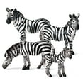 thumbnail image 1 of Ksopiavobs Realistic Zebra Figurine Plastic Zebra Family Set Wild Animal Figurine Set for Collection Desktop Decoration, Pack of 4, 1 of 7