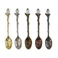 thumbnail image 1 of Ksopiavobs, Retro Crystal Antique Alloy Spoon Coffee Tea Spoon Dessert Mini Ice Cream Decorative Spoons Set for Home Office (5 Pack), 1 of 7