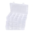 thumbnail image 1 of Ksopiavobs Tackle Box Organizer Plastic Organizer 1 Pack Bead Container Plastic Organizer Box with Dividers Plastic Jewelry Box Large 15 Grid Craft Organizer, 1 of 6