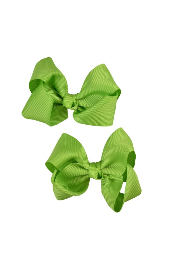 Toddlers' Girls' Smooth Grosgrain Ribbon Bow Alligator Clip, Lime