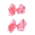 thumbnail image 1 of Ksopiavobs Toddlers' Girls' Smooth Grosgrain Ribbon Bow Alligator Clip, Pink, 1 of 1