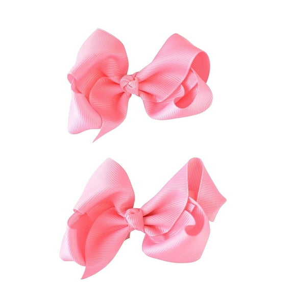 Ksopiavobs Toddlers' Girls' Smooth Grosgrain Ribbon Bow Alligator Clip, Pink
