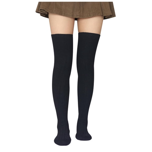 Ksopiavobs Women Extra Long Thigh High Socks Cotton Knit Warm Thick Tall Boot Stockings Leg Warmers