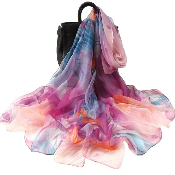 Ksopiavobs Women's Scarf Fashion Pattern Long Lightweight Sunscreen Shawls Scarves