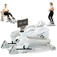 thumbnail image 1 of Ksports Mini Elliptical Machine with 3-Level Incline and LED Display, White, 1 of 8