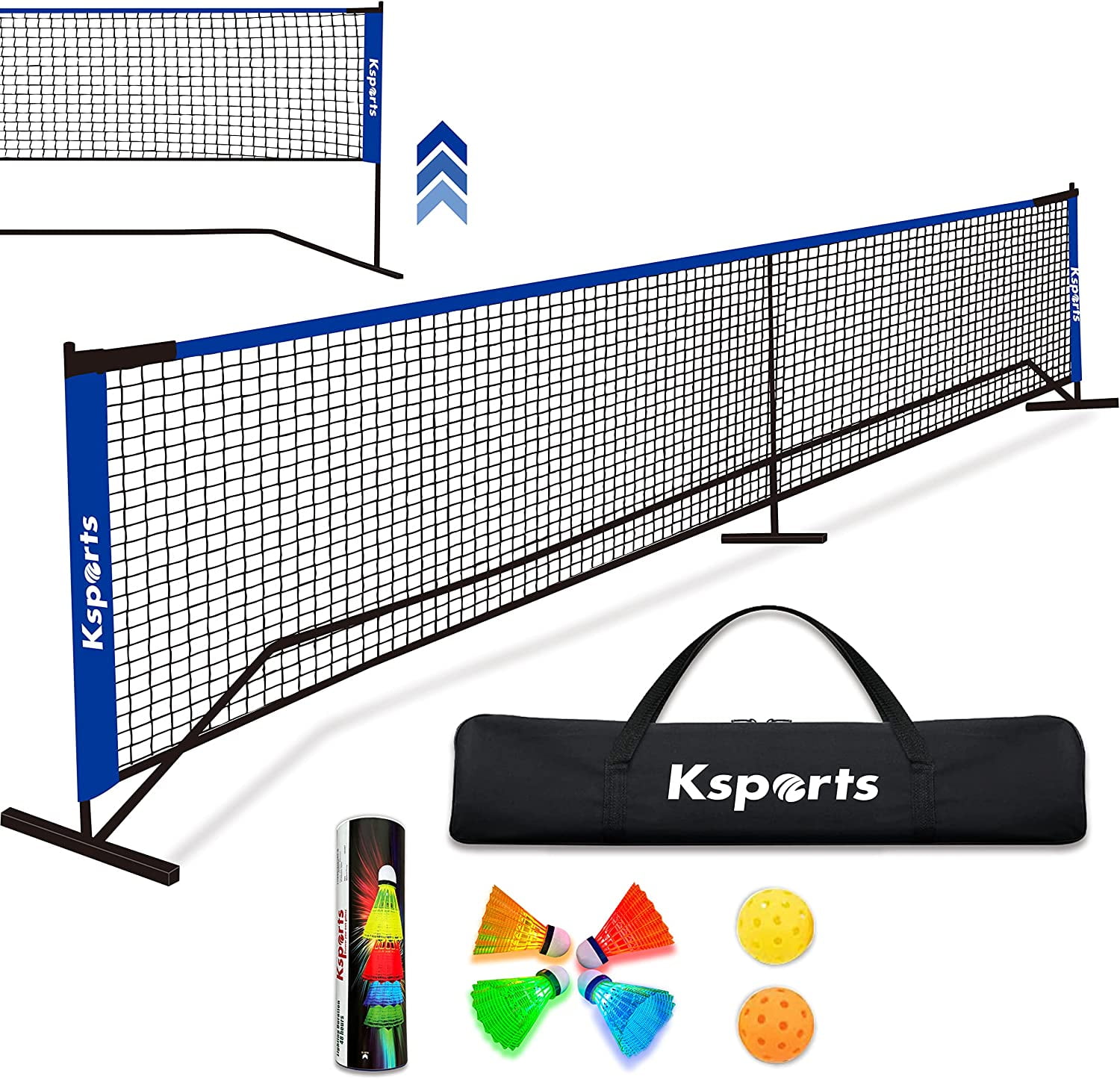 Ksports Regulation Size Pickleball Net 22 Feet Blue, can be Used as ...