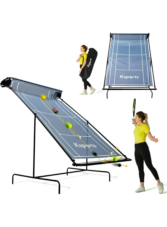 Ksports Tennis Rebounder Net Large Blue – Tennis Training System – Racket Sports