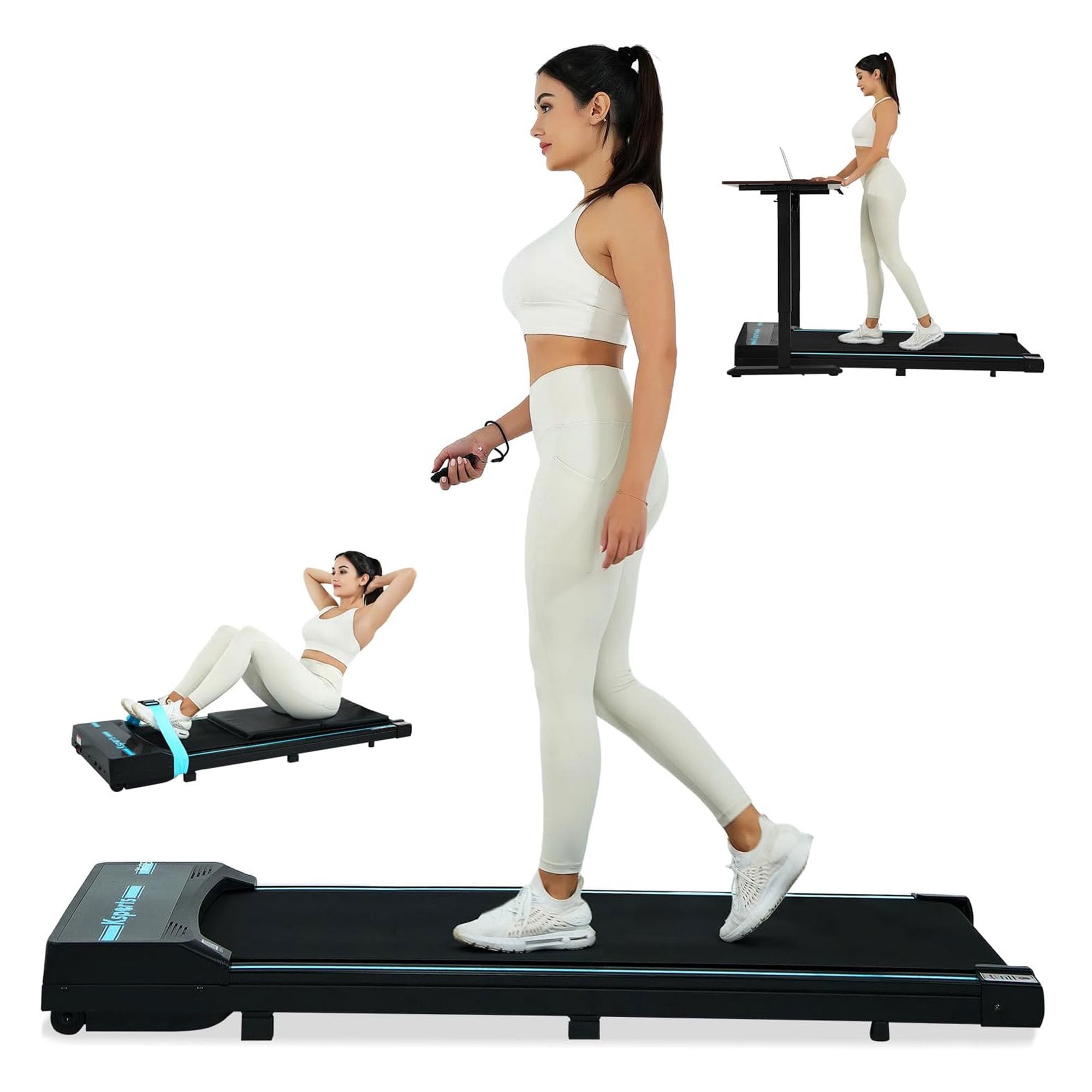 Ksports Under Desk Walking Pad Classic Treadmill w/ Wheels & Remote, 2.5 HP