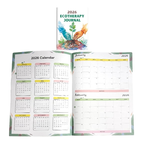 Ksruee 2026 Journal Planner 2026 Ecotherapy Diary Writing Notebook Note Taking Journal for Adults Men Women Students Home Office School Travel Business