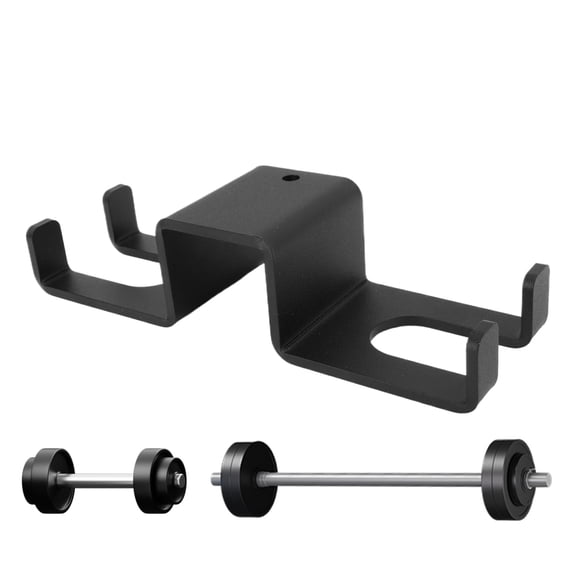 Ksruee Barbell Holder Garage Gym Barbell Wall Holder Rack Space-Saving Garage Accessories Equipment Storage for Home Gym Strength Training Lifting Exercise Workout Fitness ordinary
