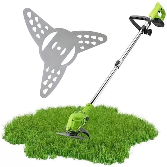 Ksruee Brush Cutter Head 3 Teeth Grass Mower Head Metal Trimmer Attachment for Landscaping Commercial Yard Maintenance Edging Home economical