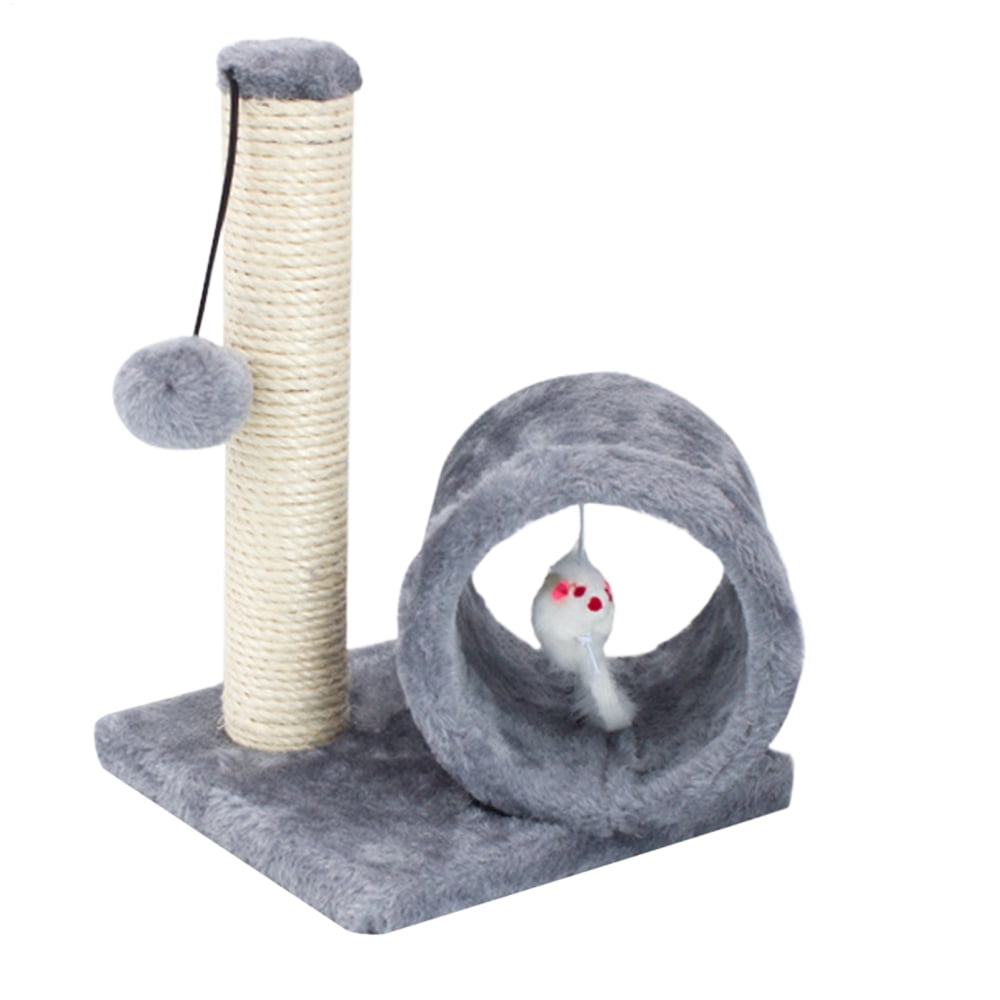 Ksruee Cat Scratch Post Kitten Climbing Scratch Pillar Elevated Interactive Cat Scratching Post for Exercise Stress Relaxation Climbing Burrowing realistic
