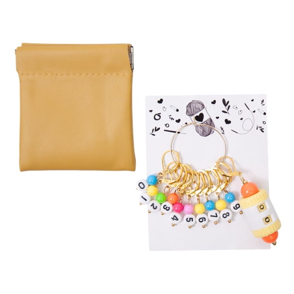 Ksruee Crochet Markers for Knitting Knitting Markers and Row Counter English Letters or Numbered Locking Tool Removable for Craft Projects Beading Sewing Quilt Binding elegantly