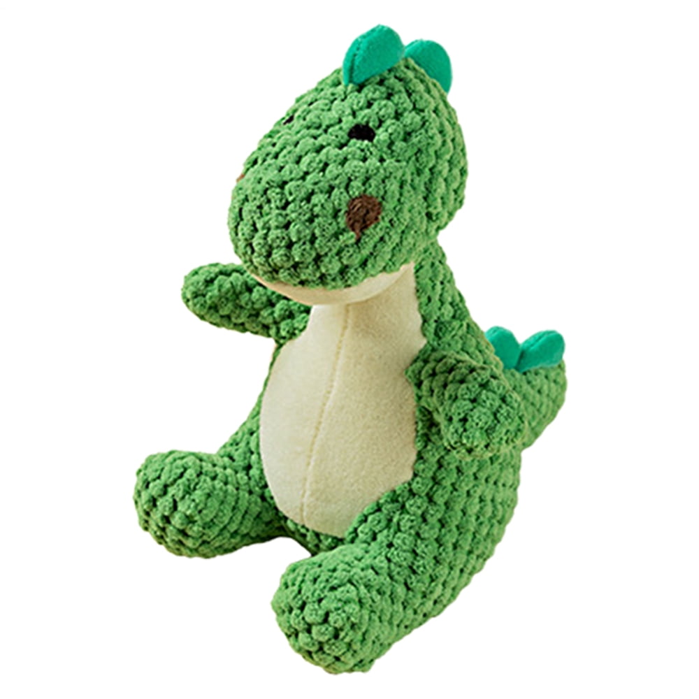 Ksruee Dog Toys Squeaky Anti-Stress Plush Dinosaur Dog Teething Toy for Aggressive Chewer Puppy Training Boredom Release Indoor Beach Park Yard Activities smart