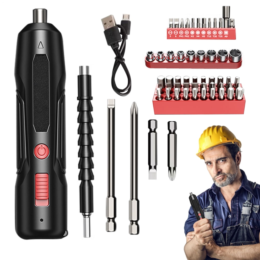 Ksruee Electronic Screwdriver Set Power Screwdriver Cordless ...