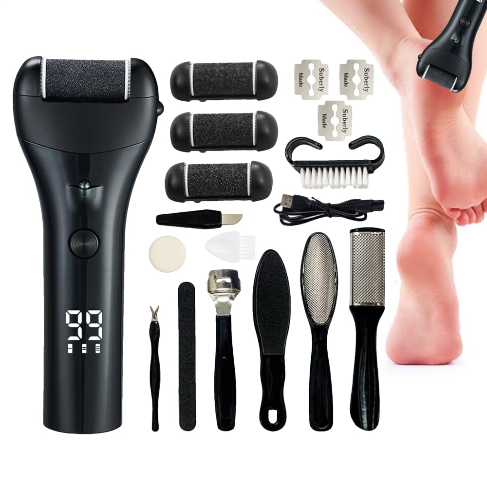 Ksruee Foot Callus Remover Electric Pedicure Supplies Foot Hard Skin Grinder for Women Men Athletes Dancers Travelers Beauty Lovers Home Travel Spa Salon Daily Routine