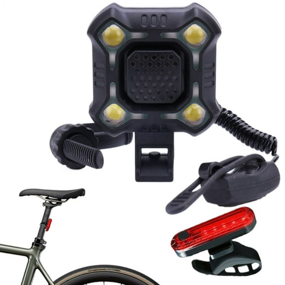 Ksruee Horn for Bike Waterproof Bell Light for Cycling 2-in-1 Rechargeable Loud 140dB Cycling Horn with Bright Light for Road Mountain Electric Bike approving