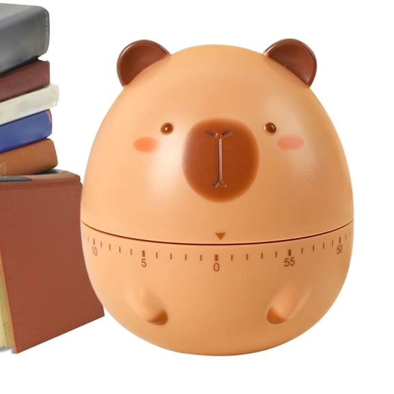 Ksruee Kids Timer 60-Minute Capybara Cartoon Non-tip Toy Manual Countdown Timers for Friends Students Adults Men Women Home Indoor Office Study Classroom